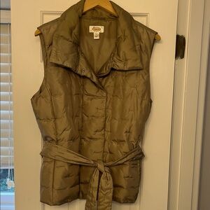 Talbots Women's Golden TanPuffer Vest